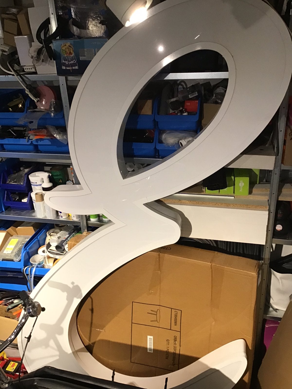 Reclameletter E, verlicht met Led, 225x120x11, Ophalen, Gebruikt, 200 cm of meer, 100 tot 125 cm