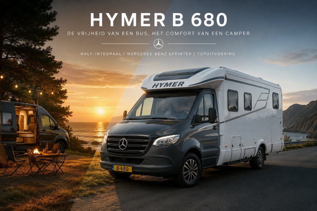 Hymer B-MC T680 Mercedes | 170 PK | 27.000 km | Topstaat, Automaat, Luifel, Ringverwarming, Tot en met 2