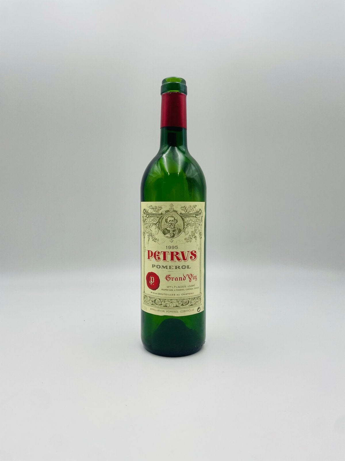 Lege Petrus 1995 wijnfles - Pomerol Grand Vin, Ophalen of Verzenden, Gebruikt, Frankrijk, Overige typen