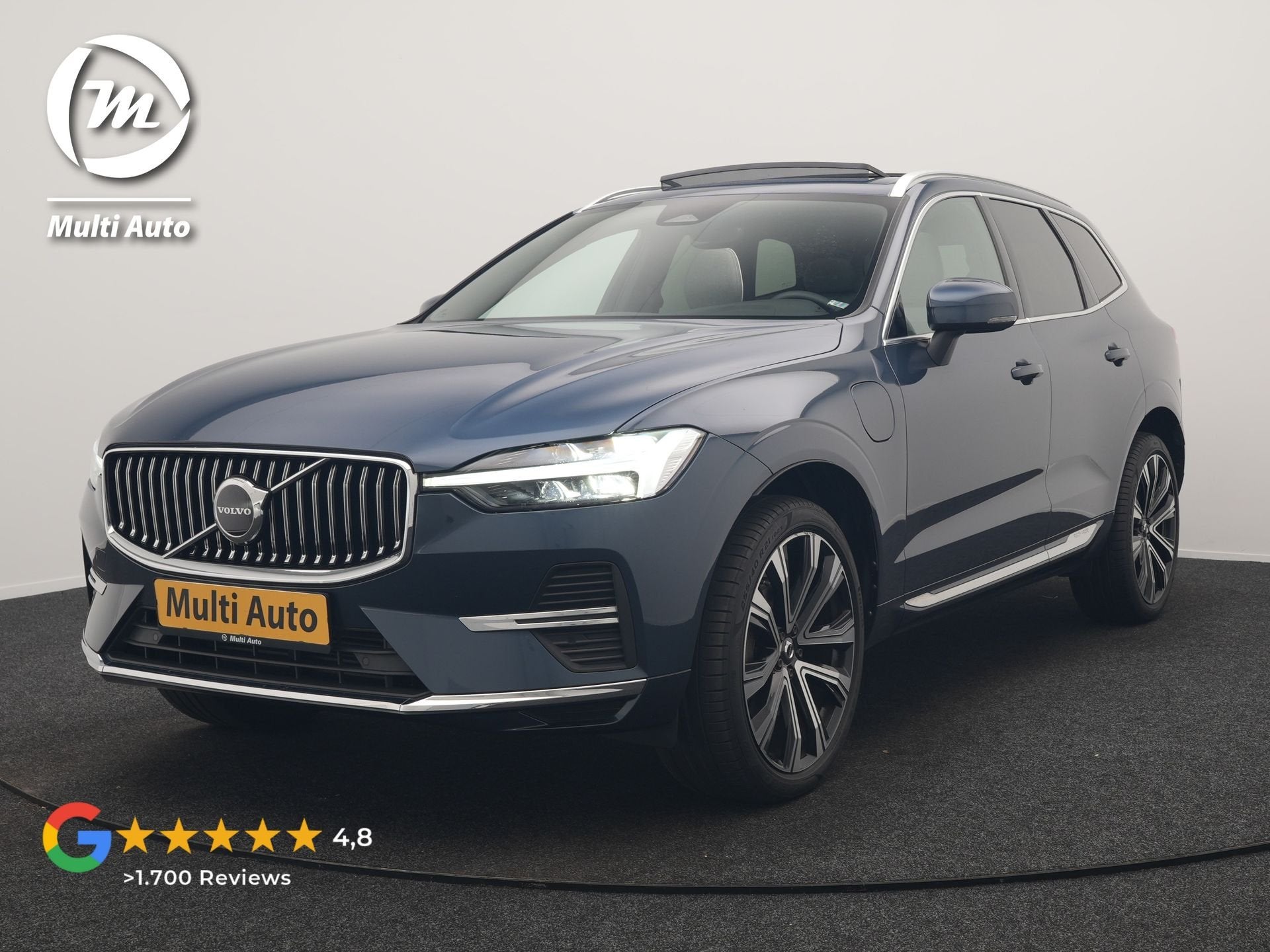Volvo XC60 T6 AWD Plus Bright PHEV 350pk LONG RANGE Dealer O, Automaat, Stof, Gebruikt, 2063 kg