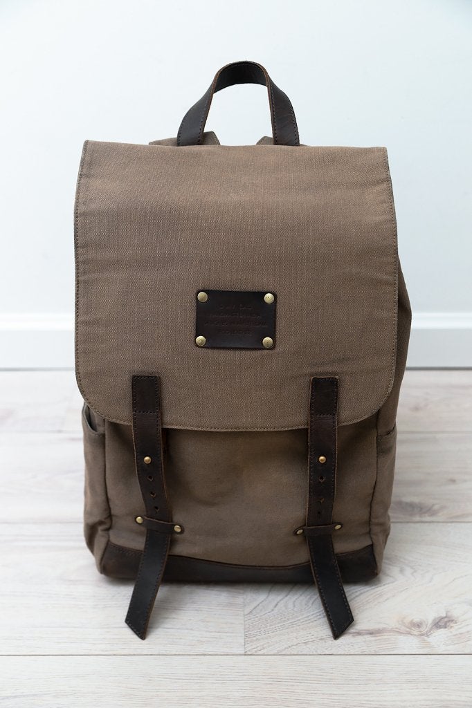 O My Bag - Canvas & Leer / Mau Backpack, Ophalen of Verzenden, Gebruikt, Overige merken, 30 tot 45 cm