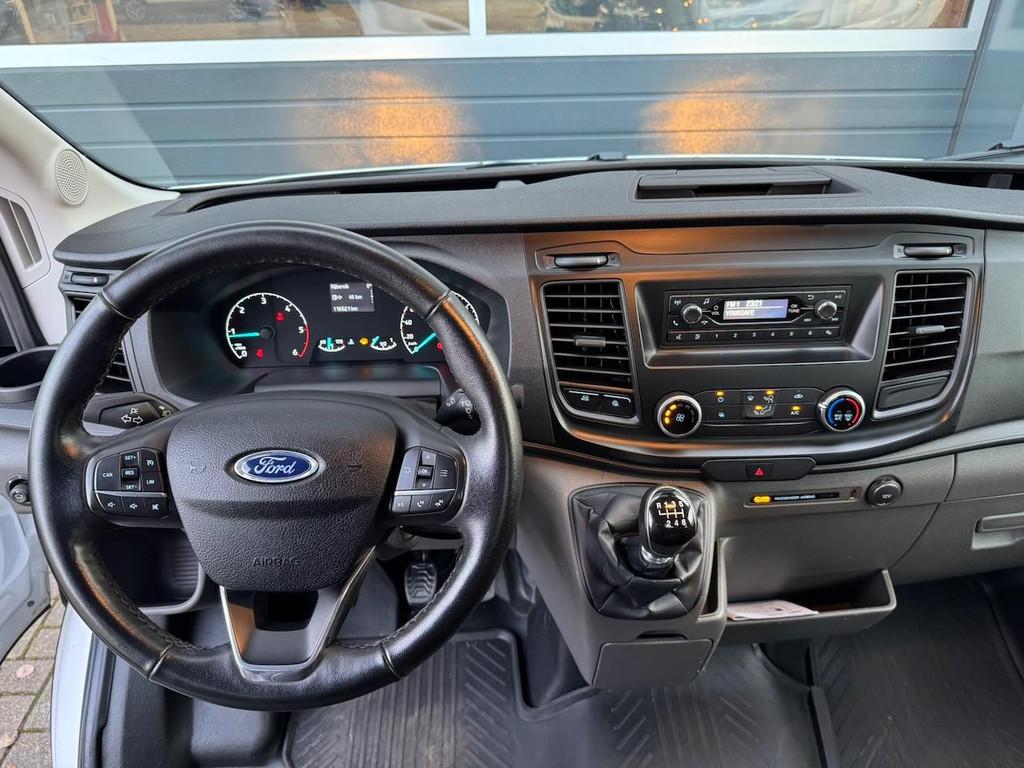 Ford Transit 350 2.0 TDCI 131pk L3 AWD 4x4 Pick-up | Trekhaa, Keurmerk '100% Onderhouden', Stof, Zwart, 4 cilinders