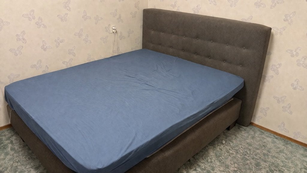 Bed, Huis en Inrichting, Ophalen, Eenpersoons, Hout, 160 cm