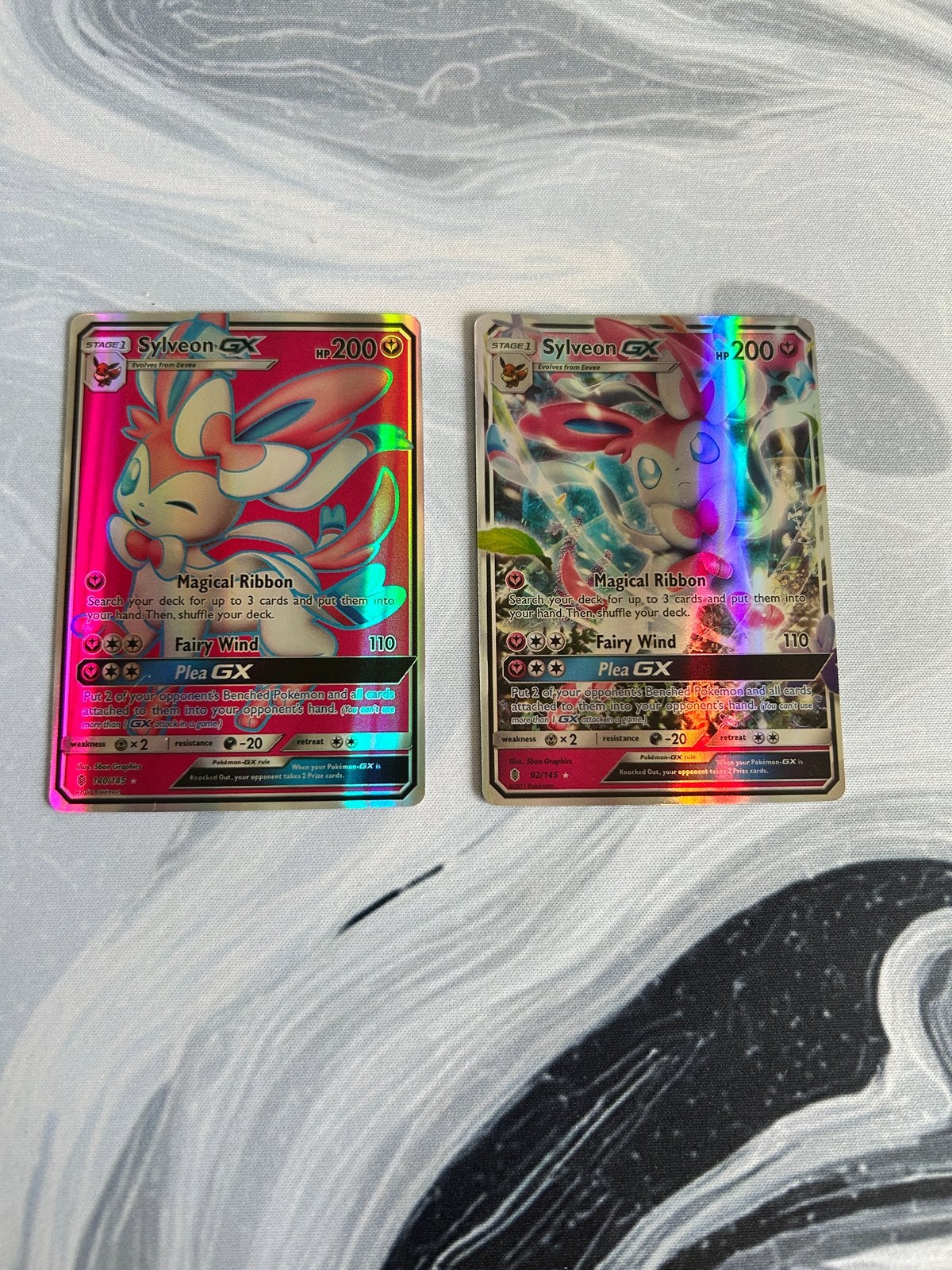 Sylveon GX Pokémon Kaarten - Full Art & Rainbow Rare, Hobby en Vrije tijd, Ophalen of Verzenden, Zo goed als nieuw, Losse kaart