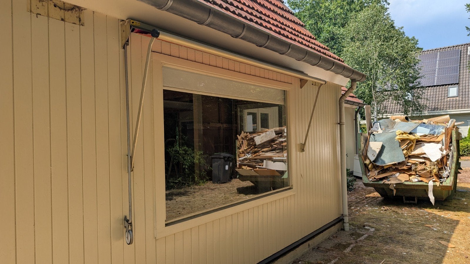 Zonnescherm 270cm breed, Tuin en Terras, Zonneschermen, 150 tot 300 cm, Ophalen, 250 cm tot 450 cm, Uitvalscherm