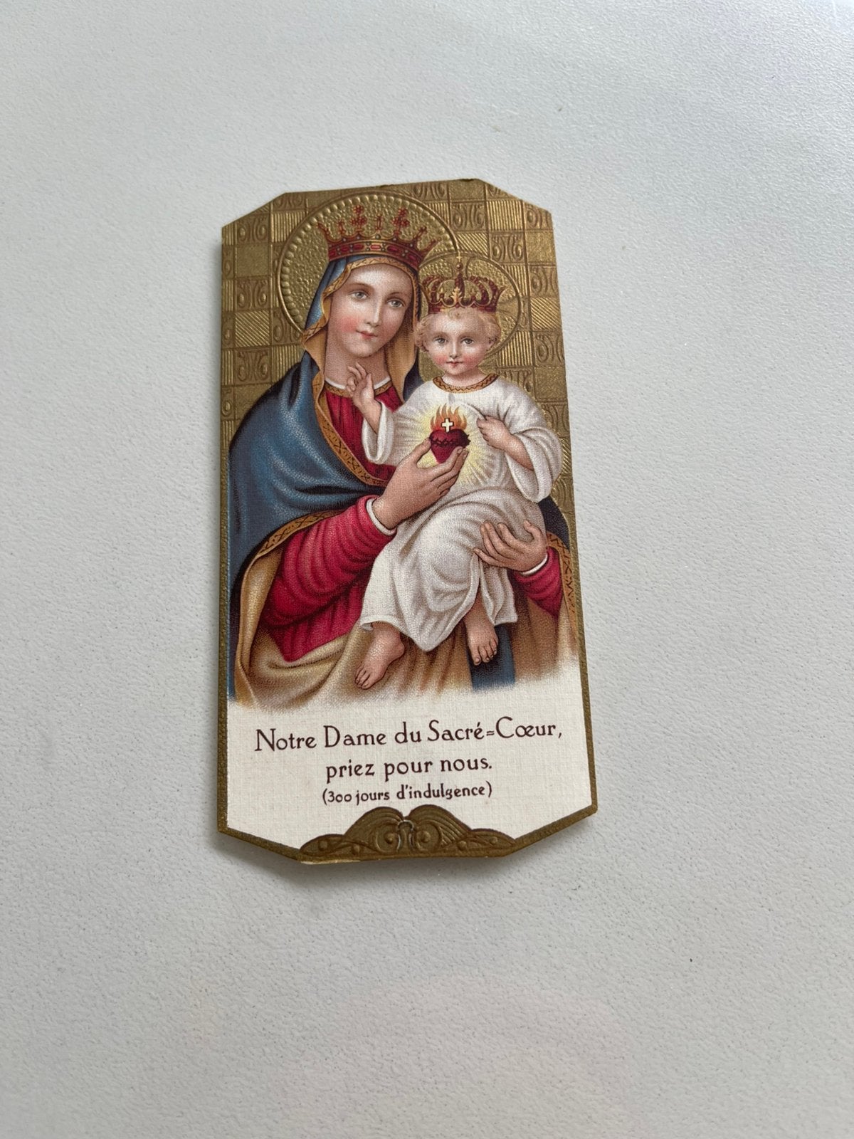Devotieprentje Notre Dame Sacré Cœur  Bezet Frankrijk WOII, Ophalen of Verzenden, Zo goed als nieuw
