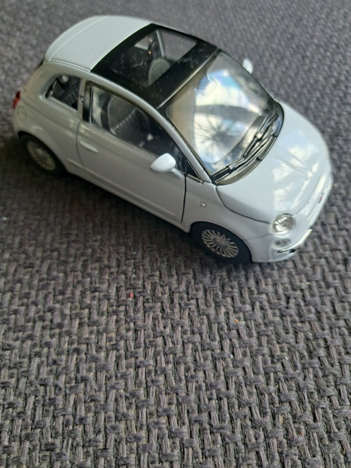 welly model fiat 500 licht bleu, Gebruikt, Auto, Ophalen of Verzenden, N.b