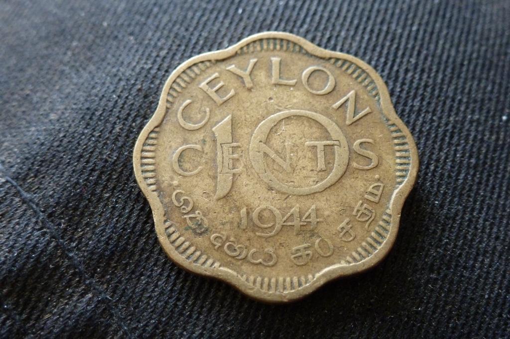 Ceylon - oude 10 cent 1944 mooie kwaliteit (c 49, Ophalen of Verzenden, Zuid-Azië, Losse munt