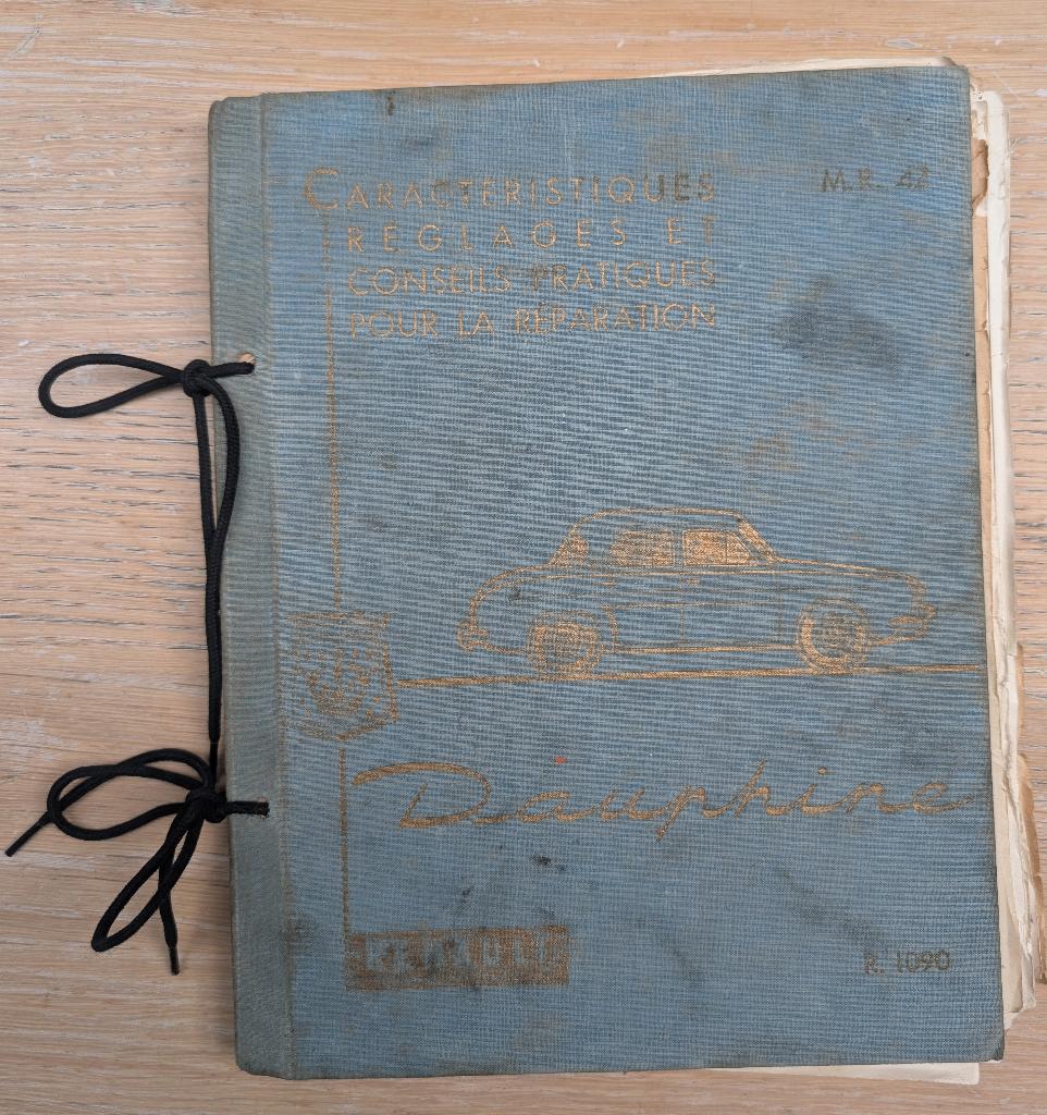 Renault Dauphine R.1090 Werkplaatsboek & Onderdelencatalogus, Ophalen of Verzenden