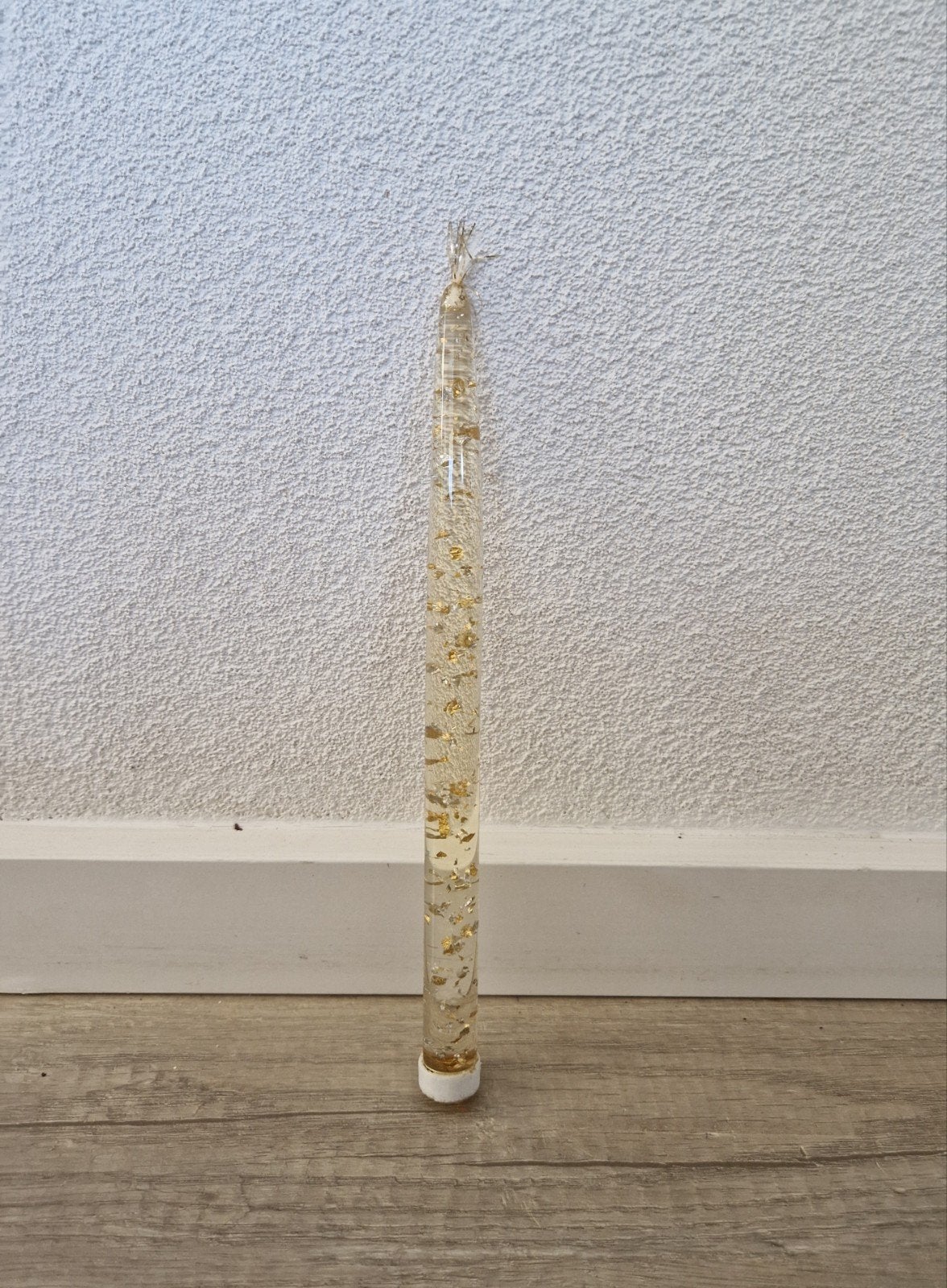 goud kaars lucite vintage retro acryl vlokken gouden, Ophalen of Verzenden
