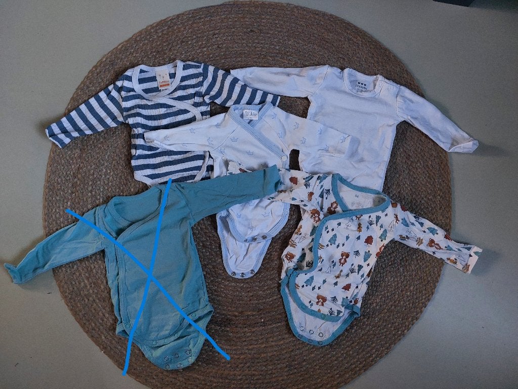 Vier rompers lange mouw - mt 50-56, Kinderen en Baby's, Babykleding | Maat 50, Ophalen of Verzenden, Gebruikt, Jongetje of Meisje