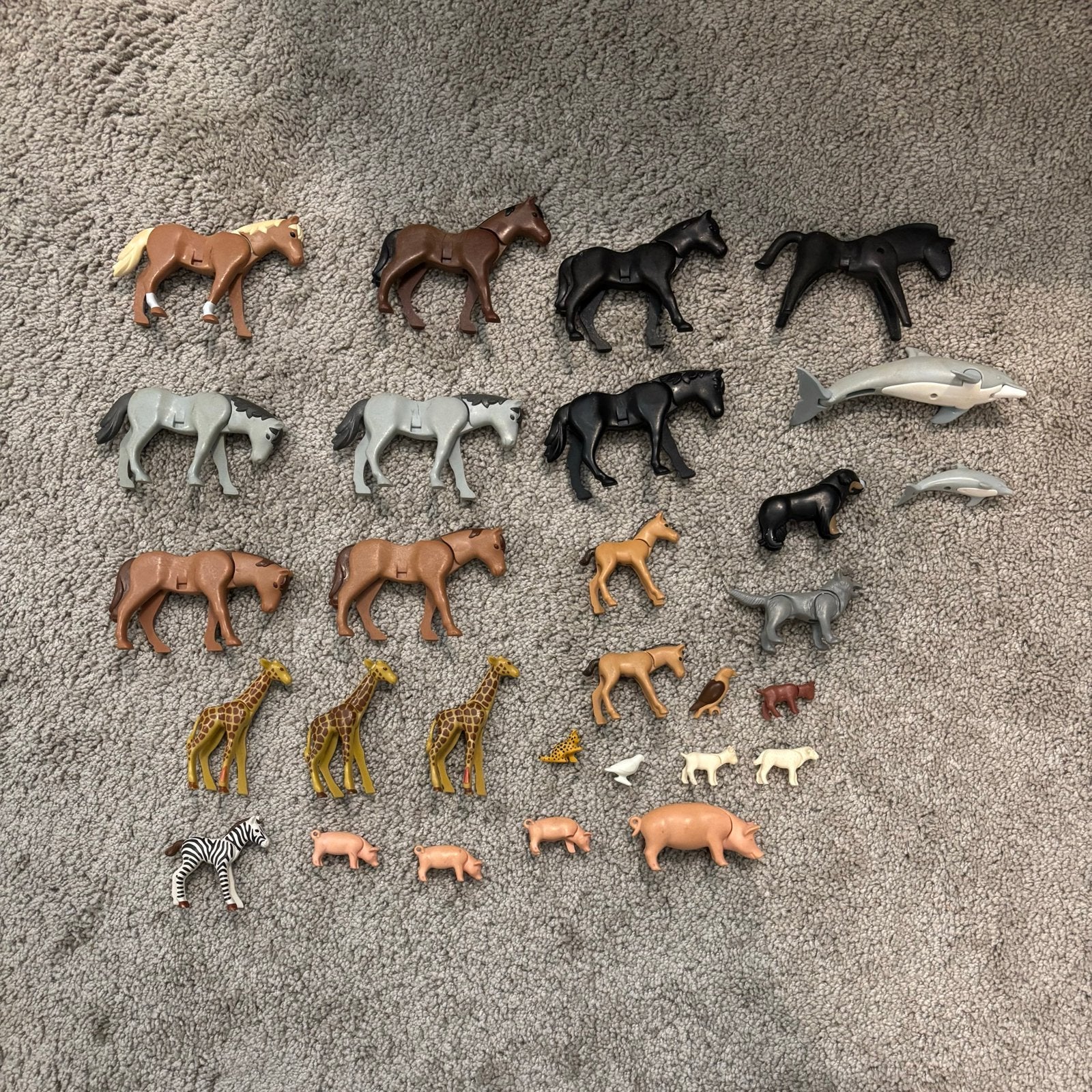 Grote collectie Playmobil dieren (paarden, giraffen, varkens, Ophalen of Verzenden, Gebruikt