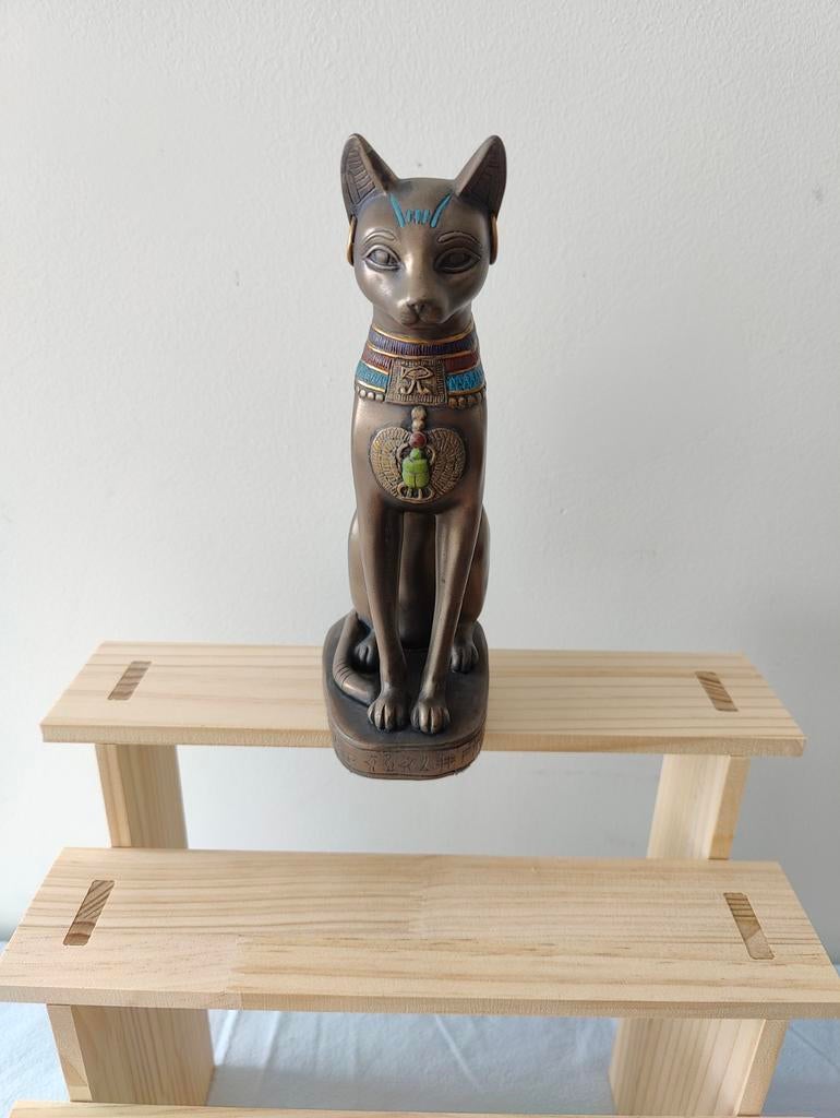 Egyptische Bastet Kat Beeldje - Decoratie, Ophalen of Verzenden, Zo goed als nieuw, Dier