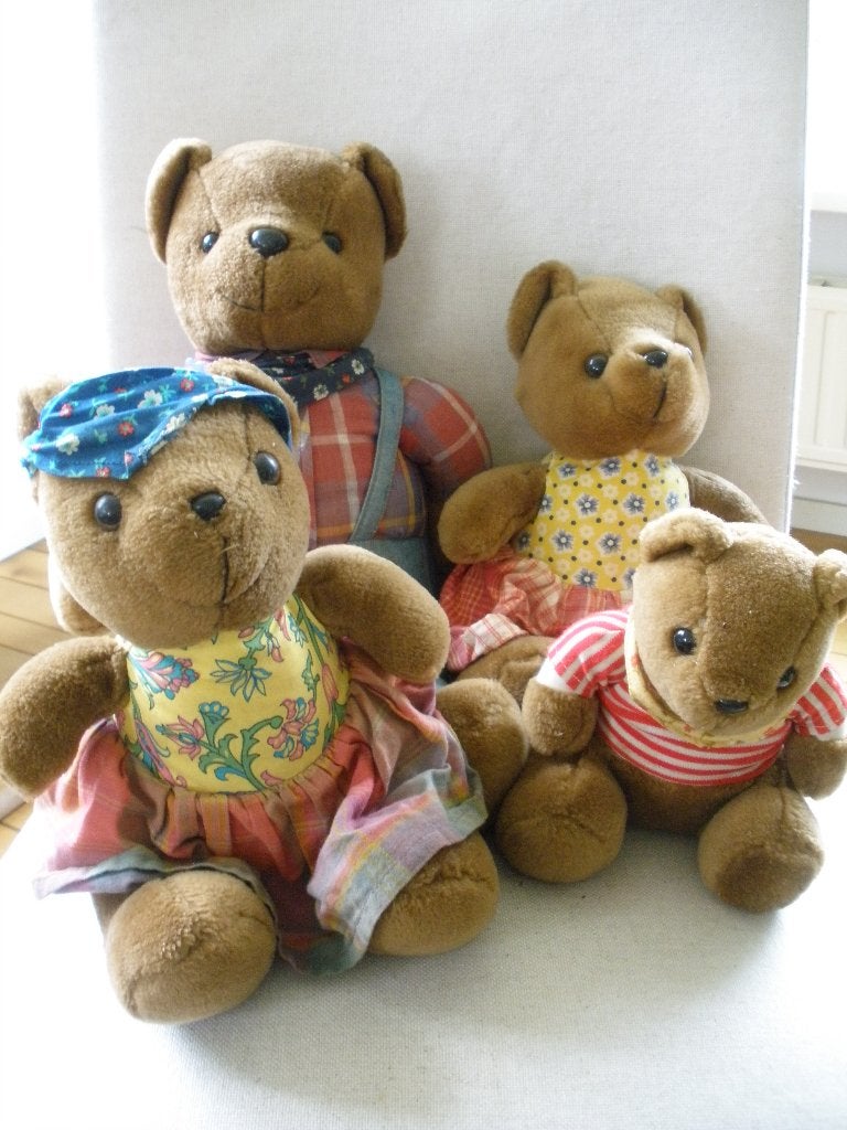 Knuffelberen familie - beer - knuffelbeer, Ophalen of Verzenden, Zo goed als nieuw, Stoffen beer, Overige merken
