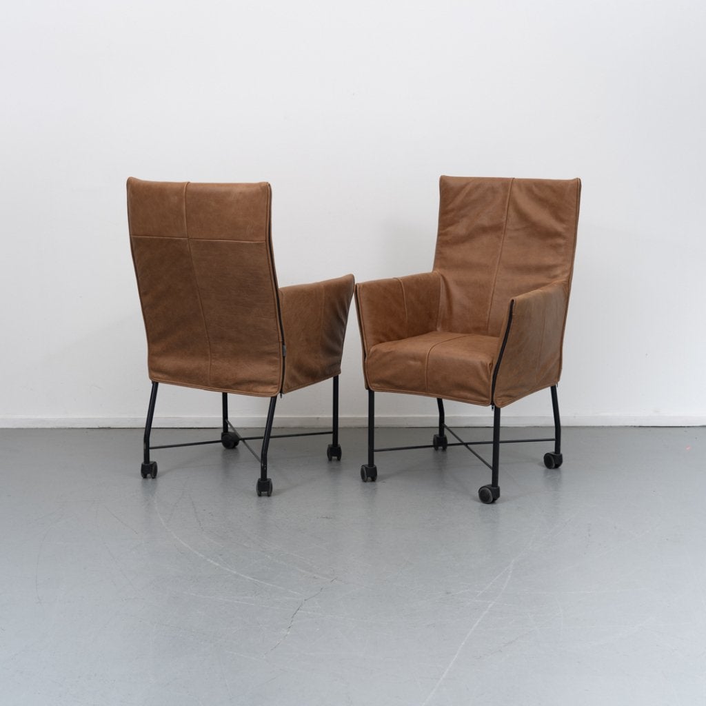 8x Montis Chaplin eetkamerstoelen Buffalo Leder, Niet ingevuld, Niet ingevuld, Ophalen of Verzenden, Zo goed als nieuw