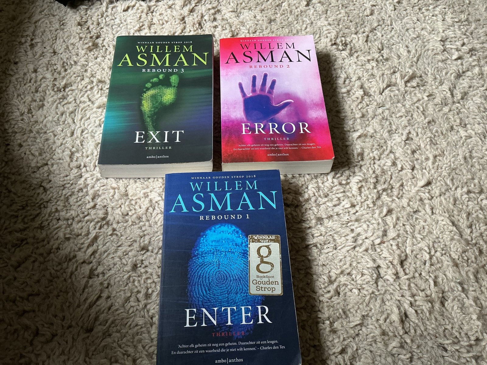 Willem Asman Rebound Serie: Enter, Error, Exit (Thrillers), Ophalen of Verzenden, Zo goed als nieuw, Nederland