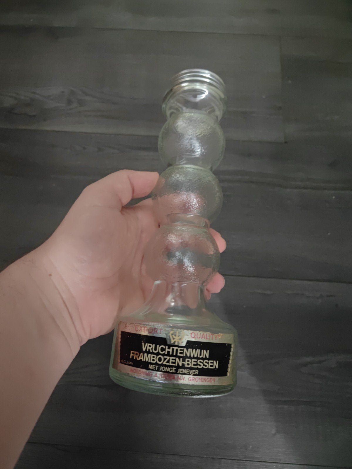 Vintage Woldring & Idema Jenever Fles Frambozen-Bessen, Ophalen of Verzenden