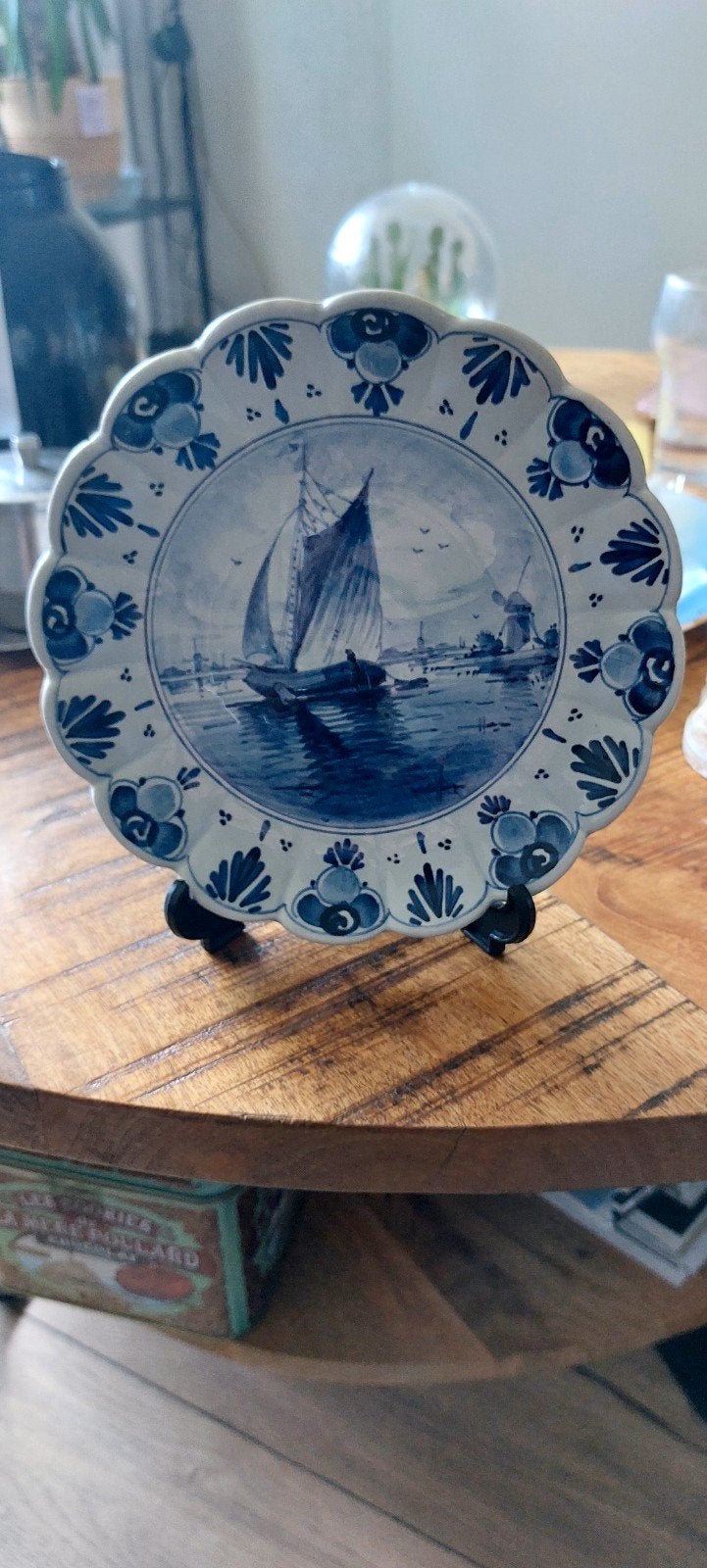 Delfts Blauw Pyramide Handgeschilderd Holland Bordje, Ophalen