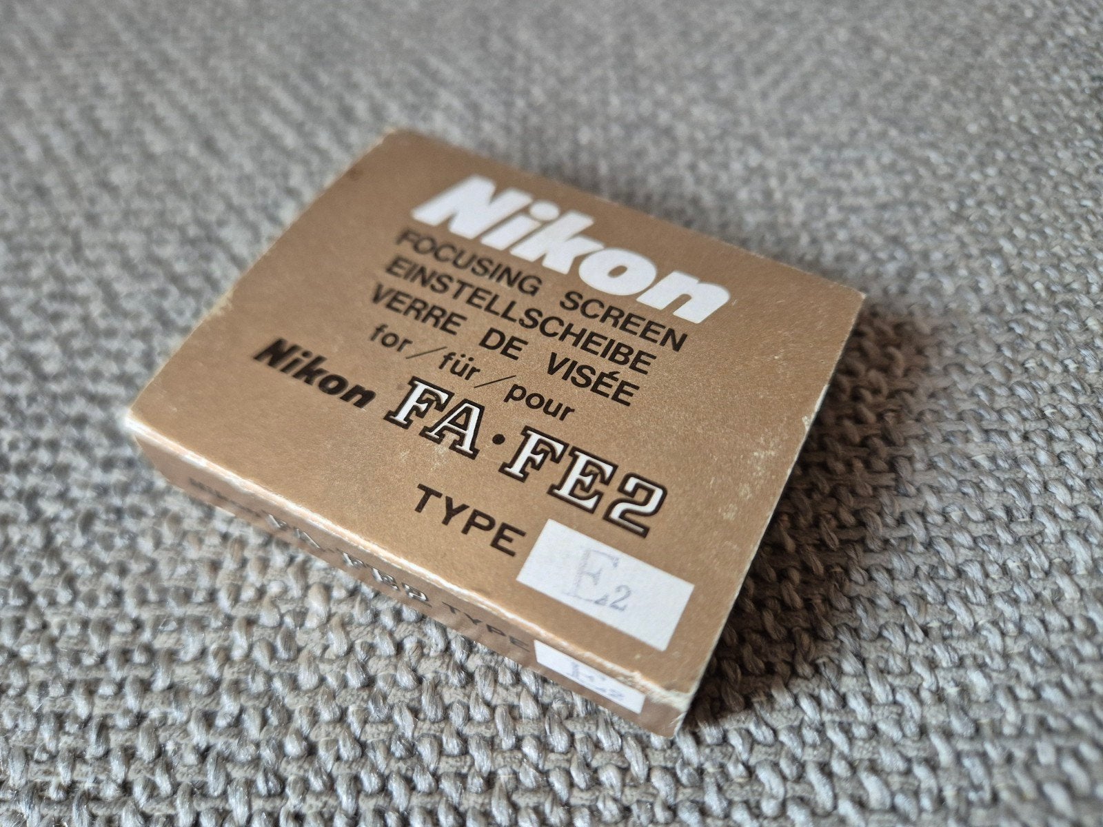 Nikon Type E2 matglas / focusing screen (FM2 / FE2 / FA), Ophalen of Verzenden, Gehele gezicht