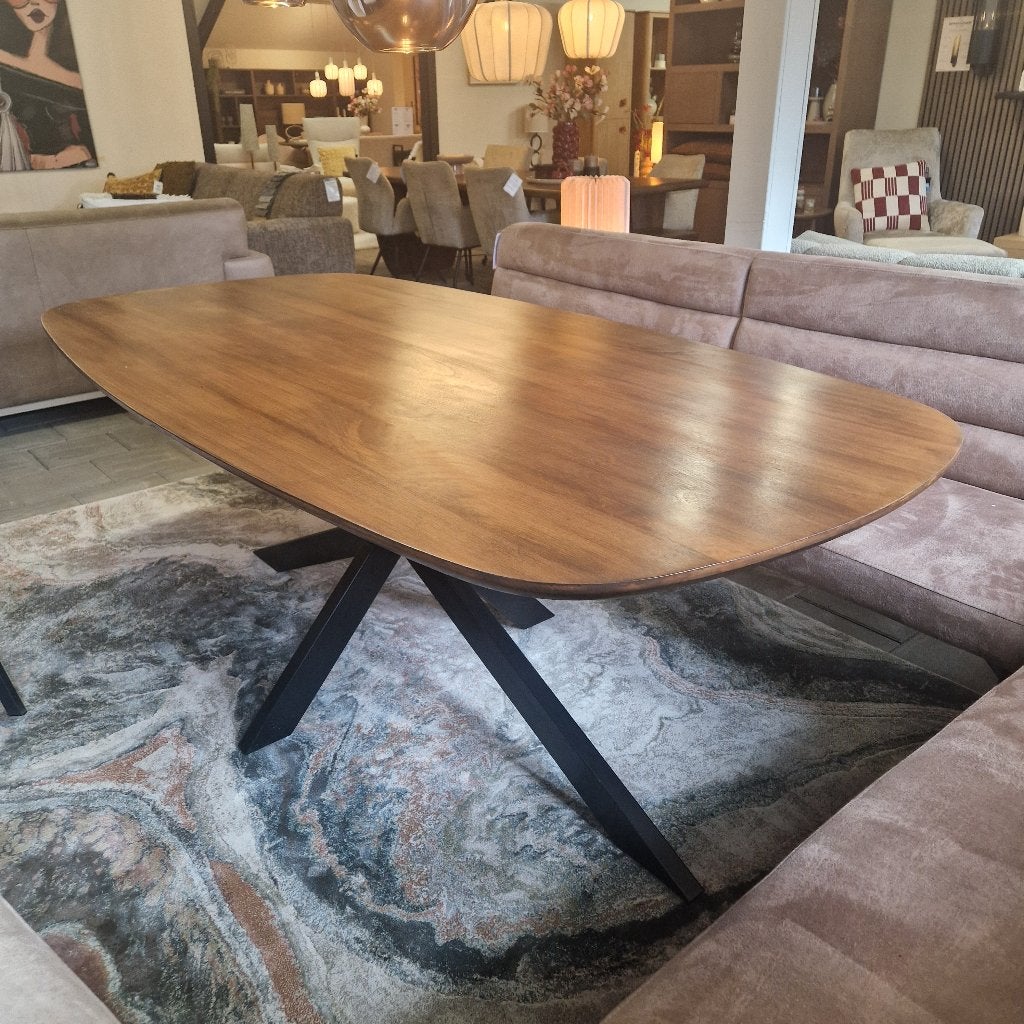 Eettafel Deens Ovaal Mango Noten Finish, Huis en Inrichting, Tafels | Eettafels, Ophalen, Overige materialen, 50 tot 100 cm, Rechthoekig