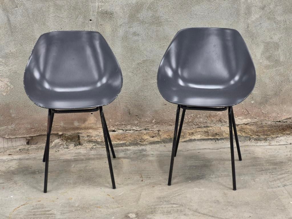 Pierre Gauriche Coquillage Stoelen Antraciet zwart, Ophalen, Gebruikt, Twee, Grijs