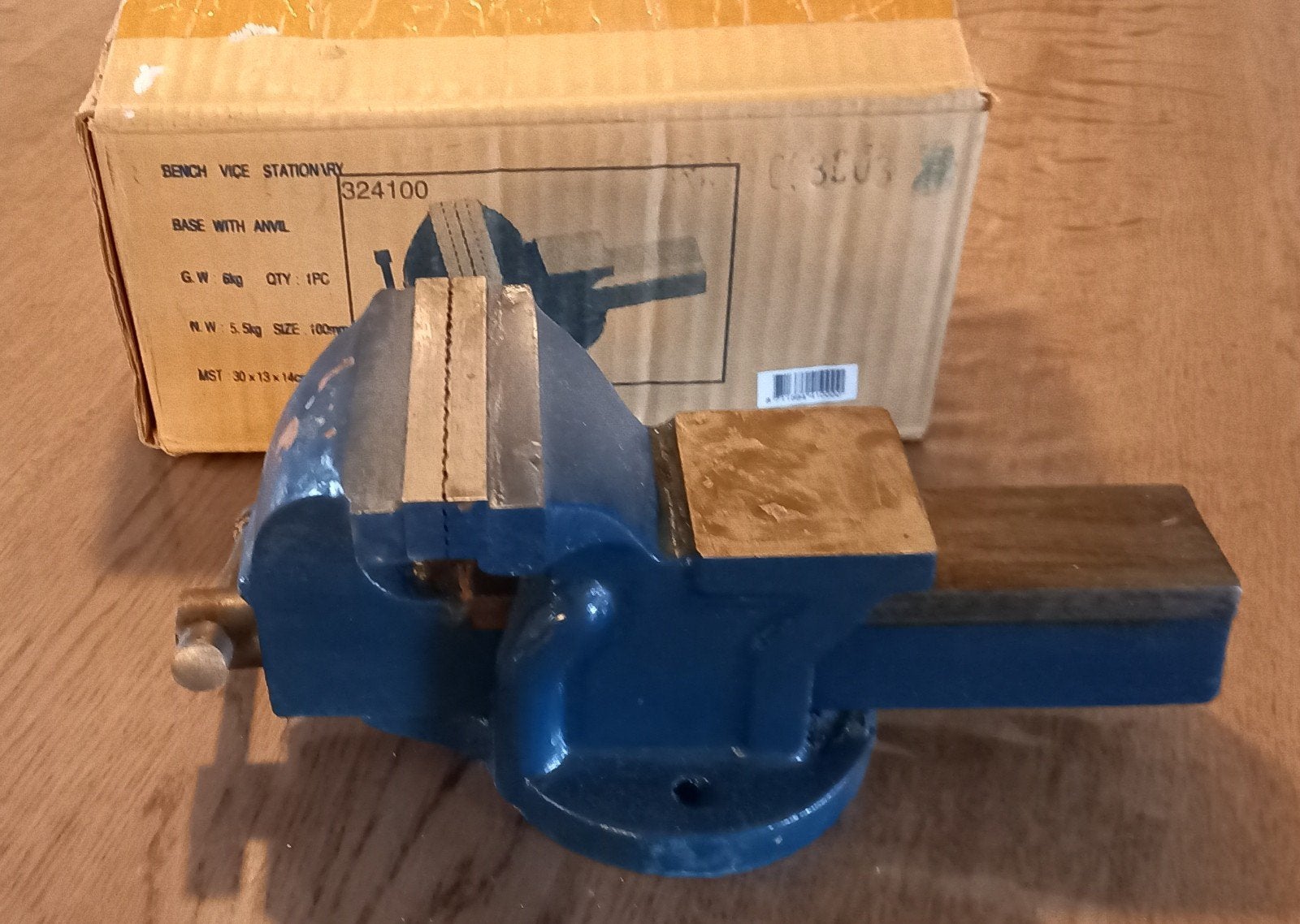 bankschroef/blauw, Ophalen, Gebruikt, Minder dan 70 cm, Bankschroef