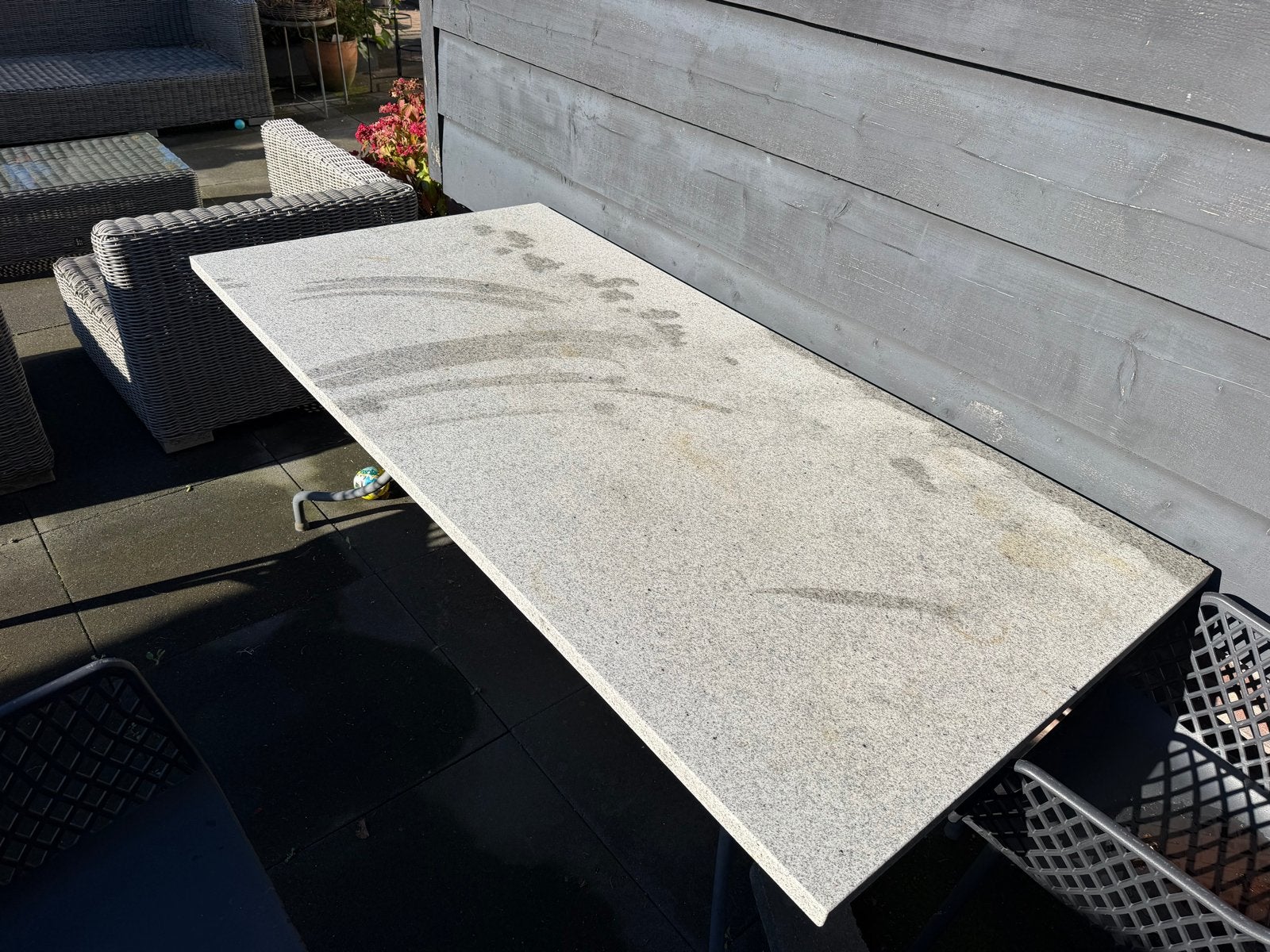 Massief granieten tafelblad - 180x90x3 cm, Ophalen, Gebruikt, Rechthoekig, Overige materialen