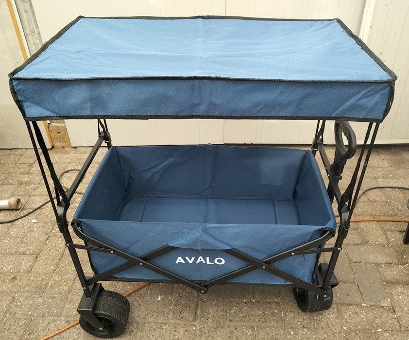 Bolderkar Avalo met Dak Xl Opvouwbaar tot 110kg 120l, Ophalen, Opvouwbaar, Zo goed als nieuw