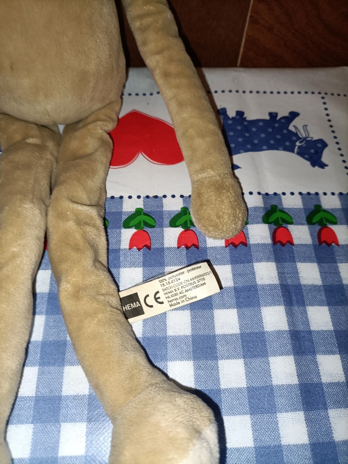 Hema konijn knuffel met magneten in handen 36 cm groot, Ophalen of Verzenden, Zo goed als nieuw, Konijn