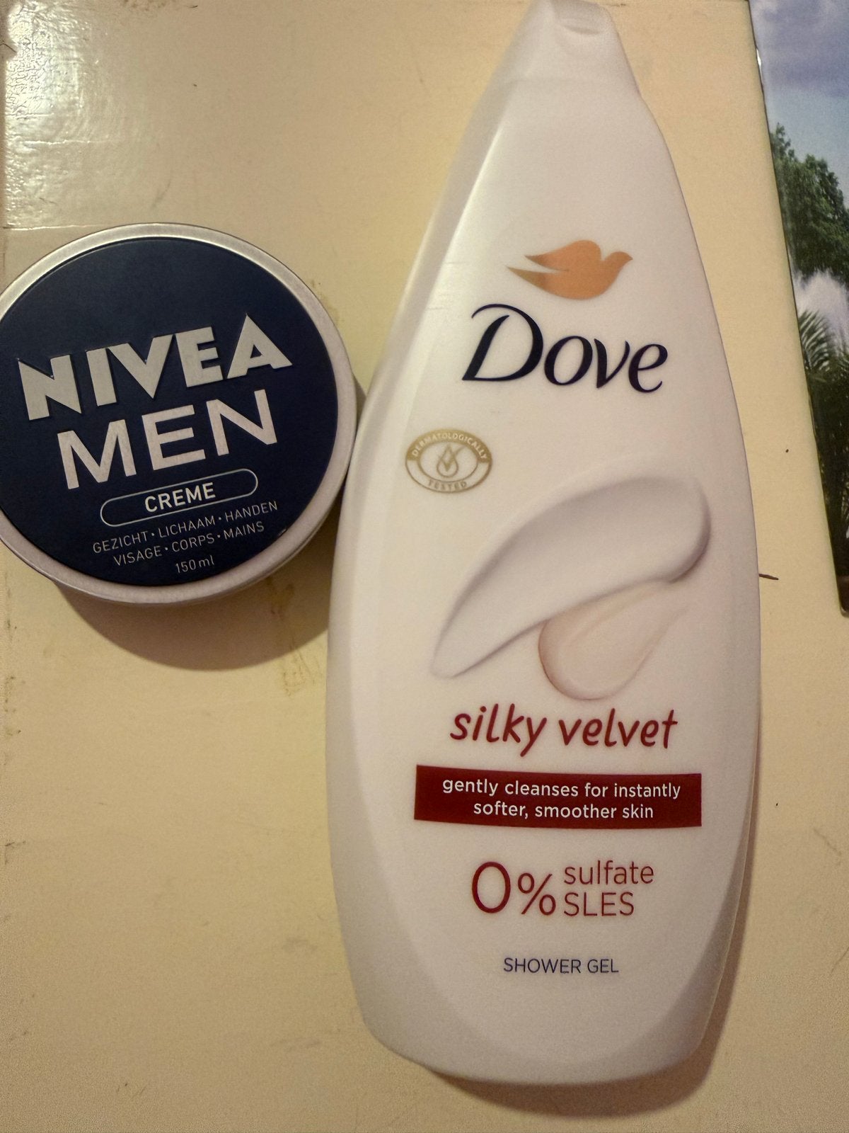 Nivea Men Crème & Dove Silky Velvet Douchegel, Ophalen of Verzenden, Nieuw, Bad & Douche