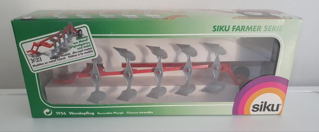 Siku Farmer 1965 Wentelploeg 1:32 - Onbespeeld in OVP, Hobby en Vrije tijd, Modelauto's | 1:32, Ophalen of Verzenden, Nieuw, Tractor of Landbouw