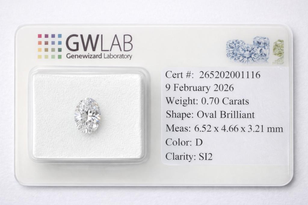 Prachtige Ovale Diamant 0.70 ct met certificaat (koopje), Ophalen of Verzenden, Nieuw