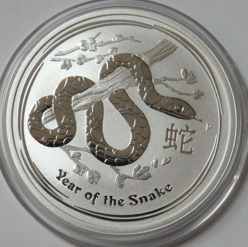 1/2 oz Lunar II zilver munt Year of the Snake 2013 Australië, Ophalen of Verzenden, Zilver
