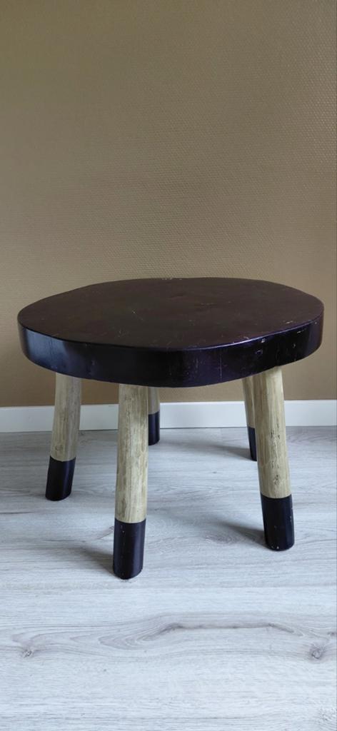 Robuuste Boomstam Bijzettafel / Salontafel, Ophalen, Rond, Minder dan 55 cm