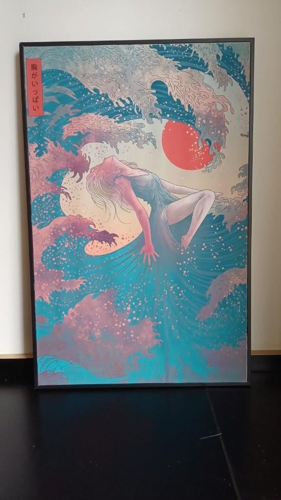 Een partij schilderijen met Japanse thema's, Ophalen of Verzenden