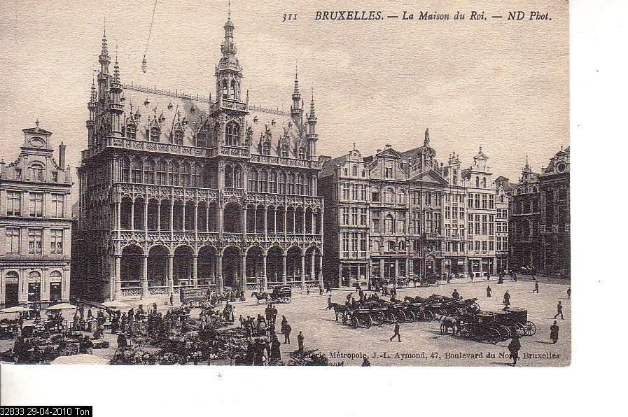 Ansichtkaart 	Brussel	Broodhuis, Verzenden, 1920 tot 1940, Ongelopen, Brussel (Gewest)