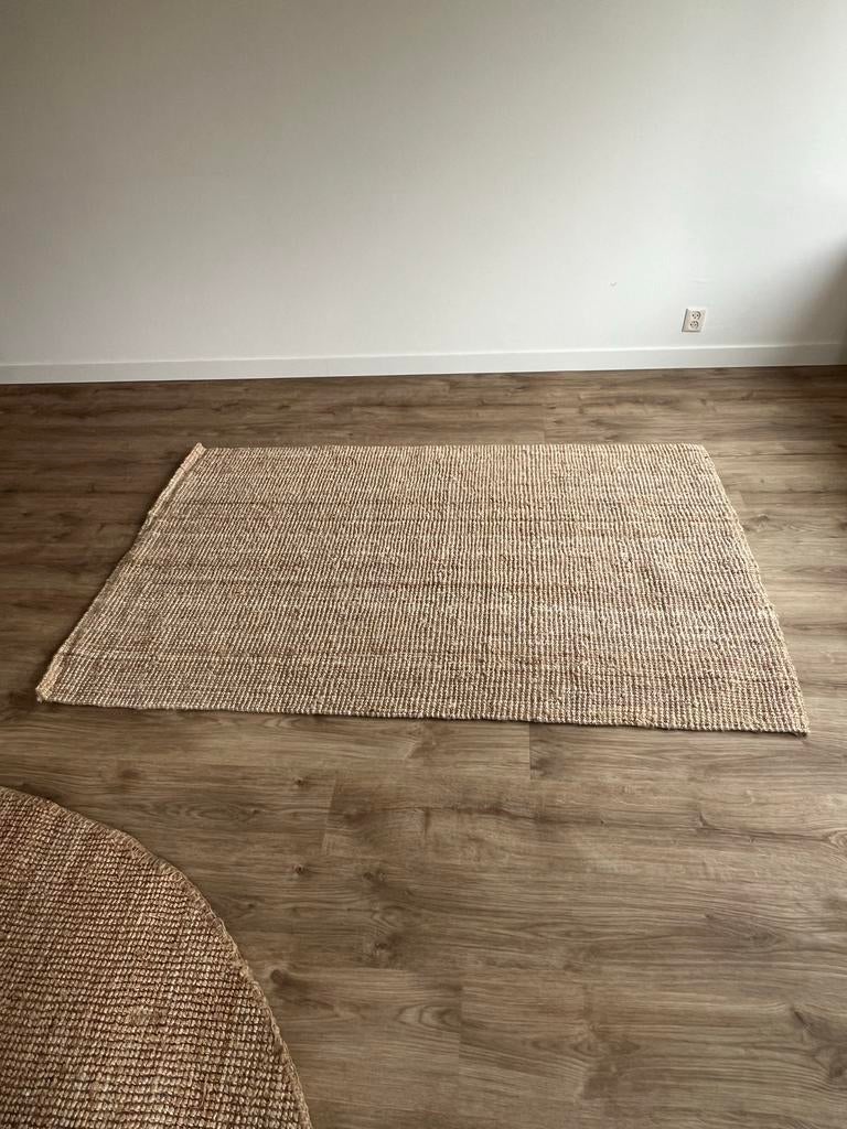Jute vloerkleed rechthoekig, IKEA., Gebruikt, 100 tot 150 cm, Beige, Ophalen of Verzenden