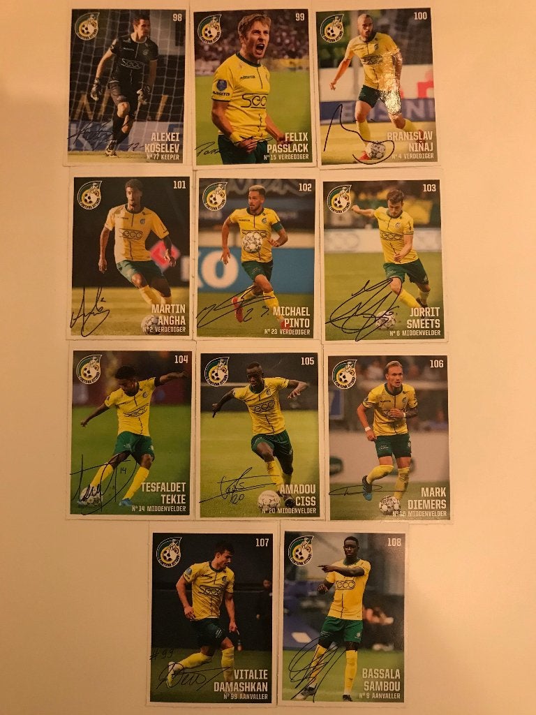 Fortuna Sittard Voetbalplaatjes - Diverse Spelers, Ophalen of Verzenden, Gebruikt, Overige binnenlandse clubs, Spelerskaart