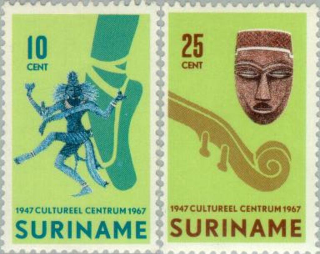 Suriname 1967 - nvph 479-480 - Stichting Cultureel Centrum, Postzegels en Munten, Postzegels | Suriname, Verzenden, Postfris
