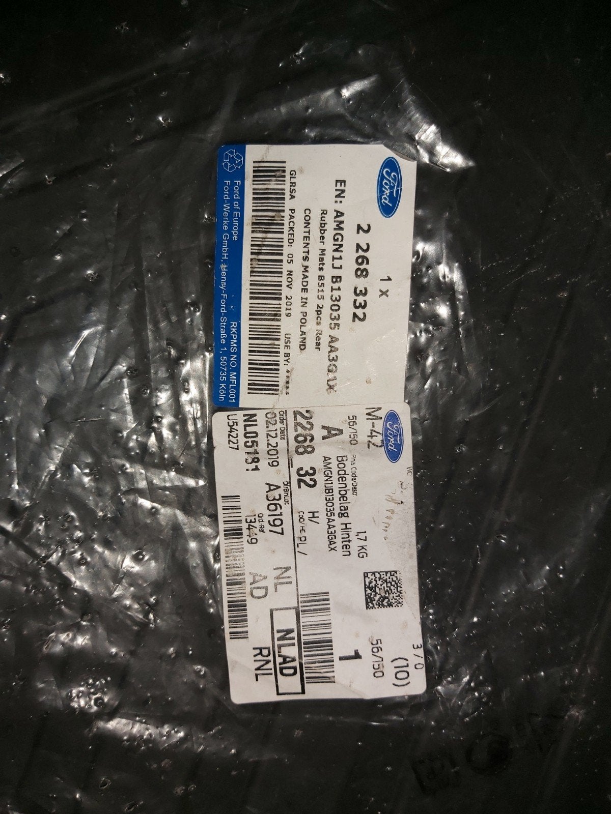 Nieuwe originele Ford EcoSport rubberen matten set, Ophalen of Verzenden, Nieuw
