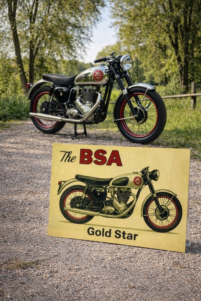 BSA Gold Star bord - 20x30, Verzenden, Nieuw, Reclamebord