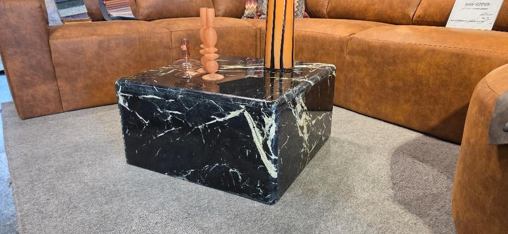 Salontafel Marmer Groen, 60 x 60cm Showmodel KORTING, Ophalen, Overige materialen, 50 tot 100 cm, Bornsestraat 31