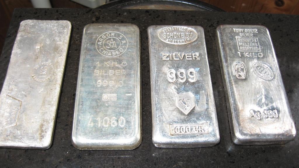 zilver baar kilo baren, Postzegels en Munten, Ophalen, Zilver