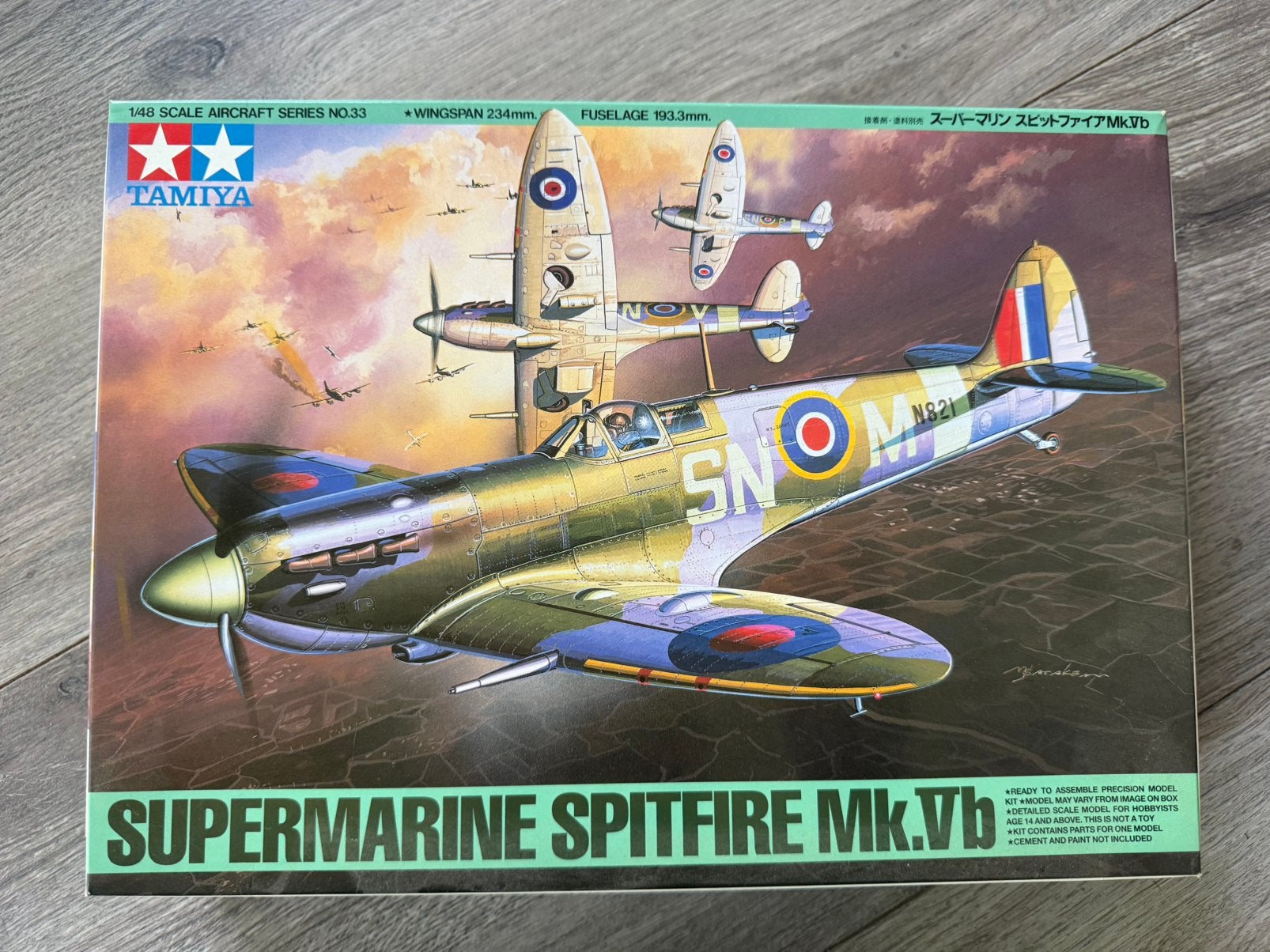 Tamiya 1/48 Spitfire Mk.Vb (61033), Hobby en Vrije tijd, Modelbouw | Vliegtuigen en Helikopters, Ophalen of Verzenden, Zo goed als nieuw