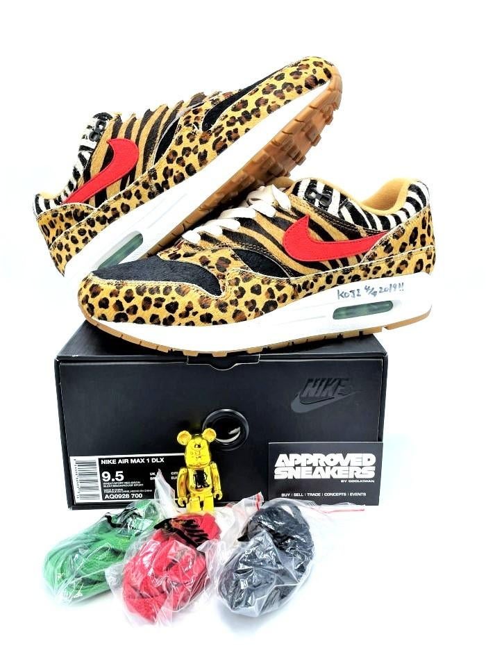 Nike Air Max 1 Atmos Animal pack 2.0 Signed by Koji S9.5 43, Overige kleuren, -, Verzenden, -