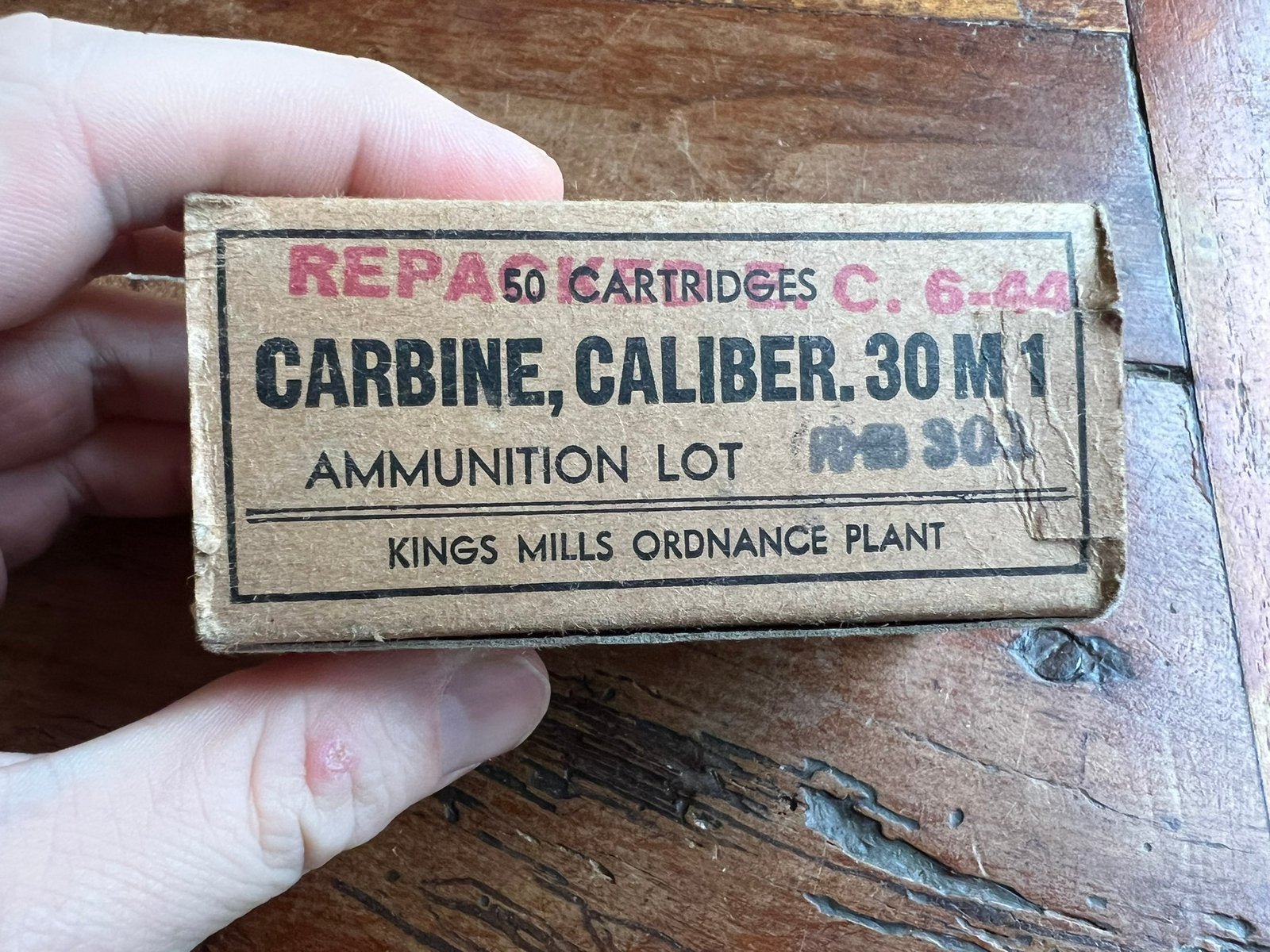 WO2 Amerikaans M1 Carbine doosje .30 #2 karabijn juni 1944, Verzamelen, Amerika, Verzenden
