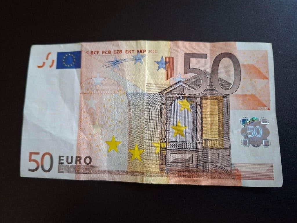 2002 Nederland 50 euro 1e serie Duisenberg code G007, Verzenden, Euro's, Los biljet