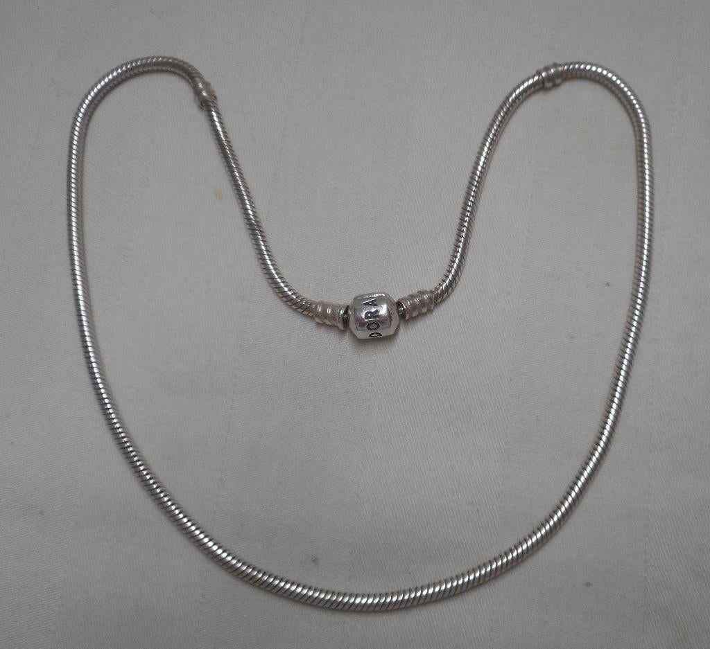 Zilveren Pandora snake ketting nr.1790, Verzenden, Zo goed als nieuw, Zilver, Zilver