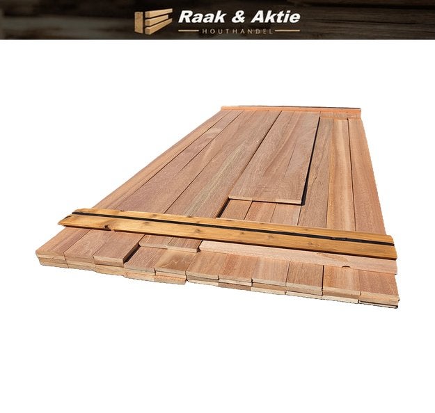 Meranti planken - geschaafd 1.2x9.0 cm - nr: HP60, Ophalen, Planken, Nieuw, Hardhout