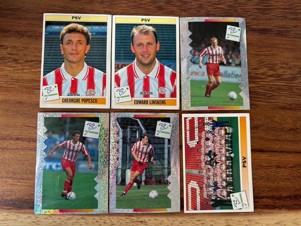 Panini Voetbal 95 PSV Spelerskaarten - Set van 6, Ophalen of Verzenden, Nieuw, PSV, Poster, Plaatje of Sticker
